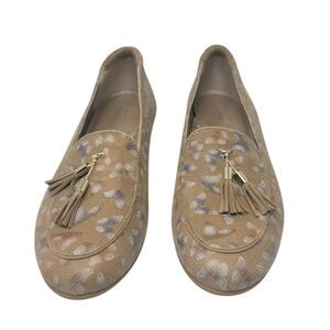 BeautiFeel Chloe Loafer Butterfly Pattern Tan suede 37.5
